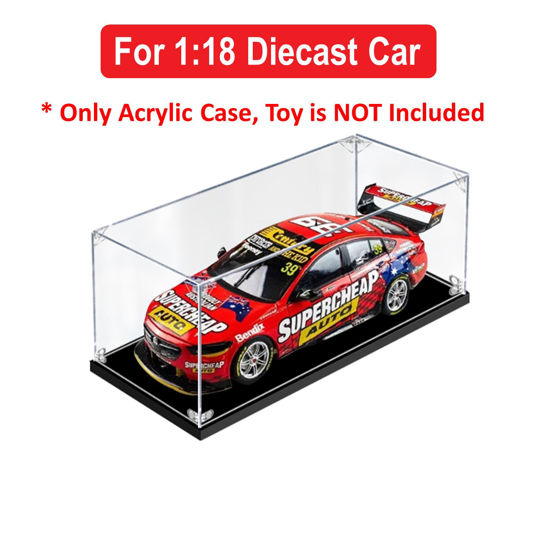 Picture of Acrylic Display Case for 1:18 BIANTE SUPERCHEAP AUTO 888 HOLDEN ZB COMMODORE 2021 BATHURST 1000 #39 FEENEY/INGALL Diecast Car Model Dust Proof