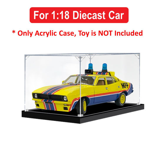 Picture of Acrylic Display Case for 1:18 DDA FORD XB FALCON 1974 BIG BOPPER Diecast Car Model Figure Storage Box Dust Proof Glue Free