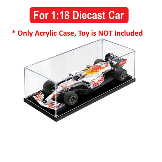 Picture of Acrylic Display Case for 1:18 SPARK F1 RED BULL RB16B #33 VERSTAPPEN 2021 TURKISH GP Diecast Car Model Figure Storage Box Dust Proof Glue Free