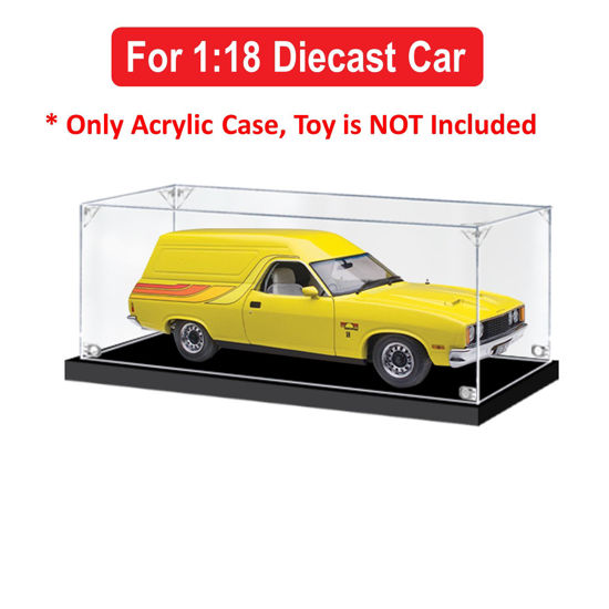 Picture of Acrylic Display Case for 1:18 CLASSIC CARLECTABLES FORD XC FALCON SUNDOWNER VAN PINE N LIME Diecast Car Model Figure Storage Box Dust Proof Glue Free