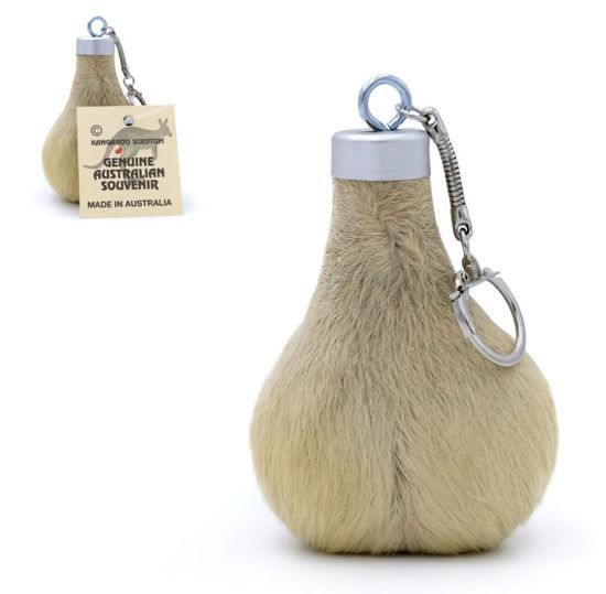 Picture of Genuine Kangaroo Scrotum Key Ring Australia Made Melbourne