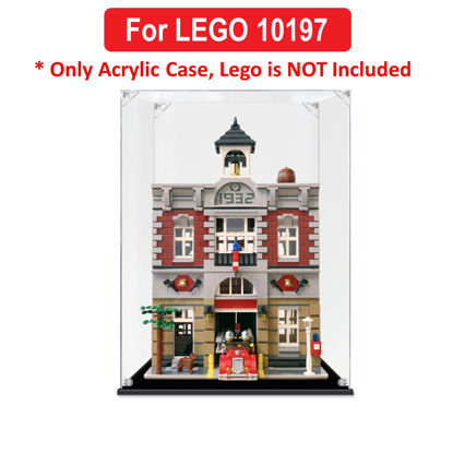 Picture of Acrylic Display Case for LEGO 10197 Creator Expert Fire Brigade Figure Storage Box Dust Proof Glue Free