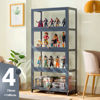 Picture of Display Cabinet Storage Shelf Bamboo Clear Bookshelf Lego Toys collection