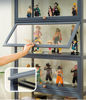 Picture of Display Cabinet Storage Shelf Bamboo Clear Bookshelf Lego Toys collection