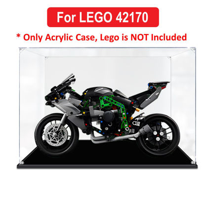 Picture of Acrylic Display Case for LEGO 42170 Technic Kawasaki Ninja H2R Motorcycle Figure Storage Box Dust Proof Glue Free