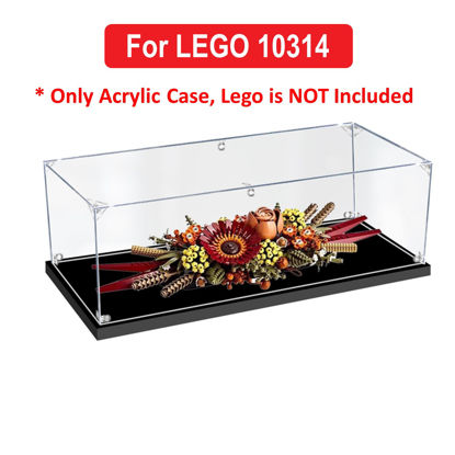 Picture of Acrylic Display Case for LEGO 10314 Icons Dried Flower Centrepiece Figure Storage Box Dust Proof Glue Free