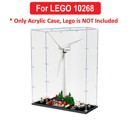 Picture of Acrylic Display Case for LEGO 10268 Creator Expert Vestas Wind Turbine Figure Storage Box Dust Proof Glue Free