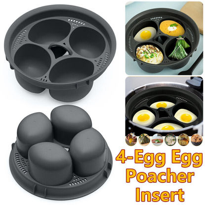 Picture of Non-Stick 4-Egg Egg Poacher Insert For Thermomix TM5 TM6 Kitchenware Poached