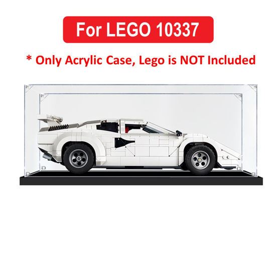 Picture of Acrylic Display Case for LEGO 10337 Icons Lamborghini Countach 5000 Quattrovalvole Figure Storage Box Dust Proof Glue Free