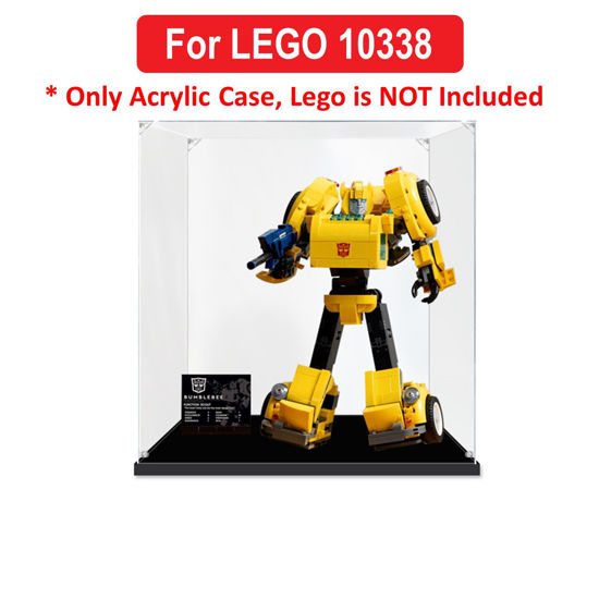 Picture of Acrylic Display Case for LEGO 10338 Icons Transformers Bumblebee Figure Storage Box Dust Proof Glue Free