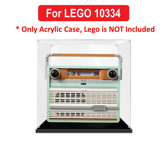 Picture of Acrylic Display Case for LEGO 10334 Icons Retro Radio Figure Storage Box Dust Proof Glue Free