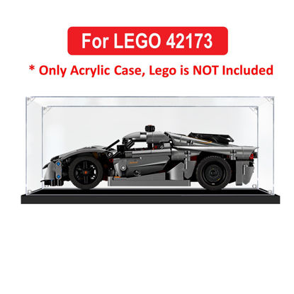 Picture of Acrylic Display Case for LEGO 42173 Technic Koenigsegg Jesko Absolut Grey Hypercar Figure Storage Box Dust Proof Glue Free