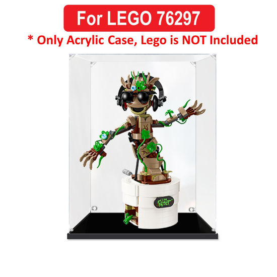 Picture of Acrylic Display Case for LEGO 76297 Marvel Dancing Groot Figure Storage Box Dust Proof Glue Free