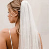 Picture of Bridal beaded veil for a wedding bachelorette party European and American