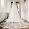 Picture of Luxury Wedding Veil 3 Meter with Lace Trim Euro-American Style Ornament  Wedding