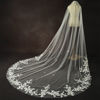 Picture of Luxury Wedding Veil 3 Meter with Lace Trim Euro-American Style Ornament  Wedding