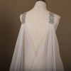 Picture of Elegant Pearl & Lace Wedding Wrap Cream & White Floor-Length Luxury Bridal Shawl