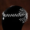 Picture of Elegant Tassel Wedding Headwear Rhinestone Comb Vintage Style 40x10CM