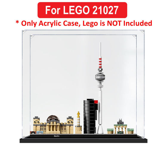 Picture of Acrylic Display Case for LEGO 21027 Architecture Berlin Germany Skyline Figure Storage Box Dust Proof Glue Free