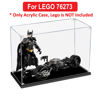 Picture of Acrylic Display Case for LEGO 76273 Batman Construction Figure and the Bat-Pod Bike Figure Storage Box Dust Proof Glue Free