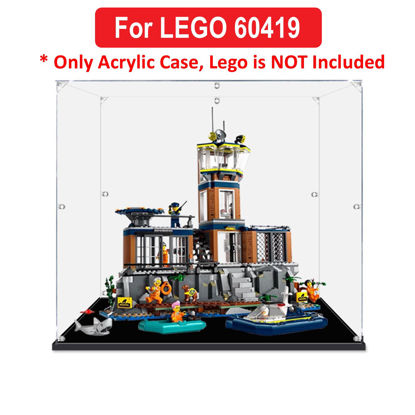 Picture of Acrylic Display Case for LEGO 60419 City Police Prison Island Figure Storage Box Dust Proof Glue Free