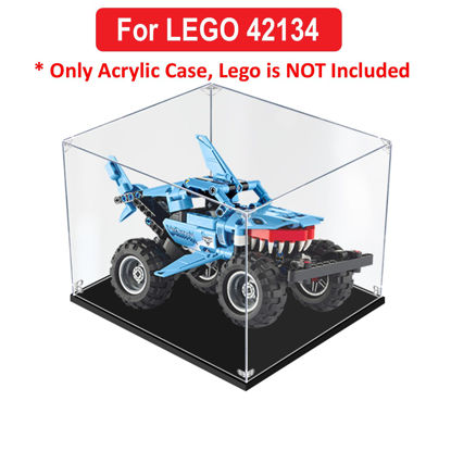 Picture of Acrylic Display Case for LEGO 42134 Technic Monster Jam Megalodon Figure Storage Box Dust Proof Glue Free