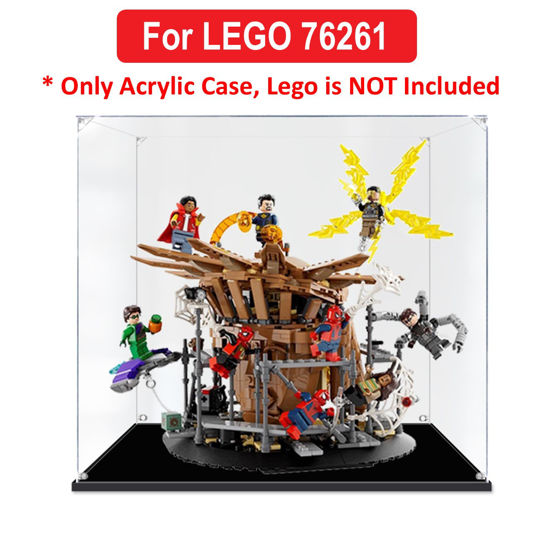 Picture of Acrylic Display Case for LEGO 76261 Marvel Spider-Man Final Battle Figure Storage Box Dust Proof Glue Free