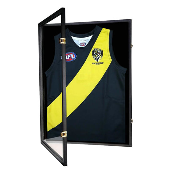 Picture of Jersey Frame Display Case Lockable for AFL Richmond Tiger Collingwood Magpies