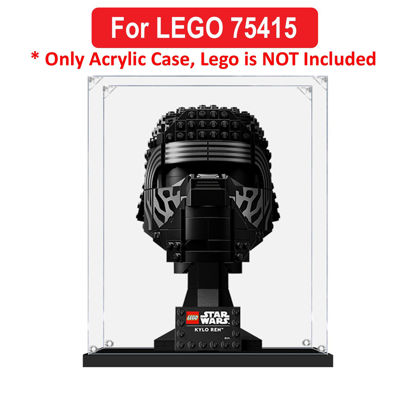 Picture of Acrylic Display Case for LEGO 75415 Star Wars Kylo Ren Helmet Figure Storage Box Dust Proof Glue Free