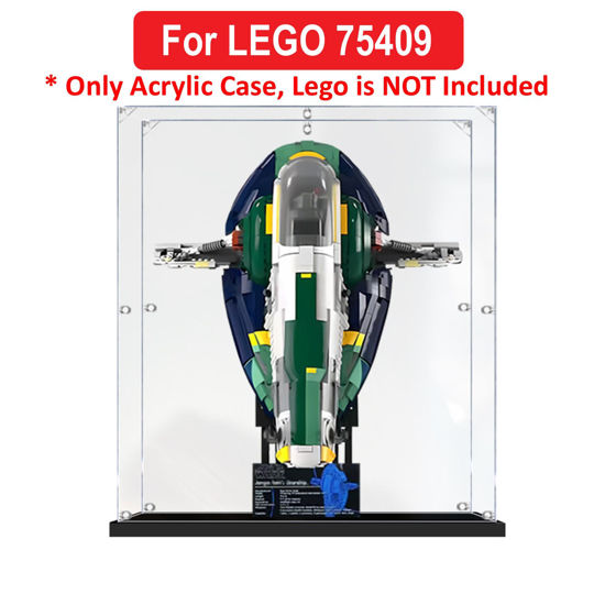 Picture of Acrylic Display Case for LEGO 75409 Star Wars Jango Fett’s Firespray-Class Starship Figure Storage Box Dust Proof Glue Free