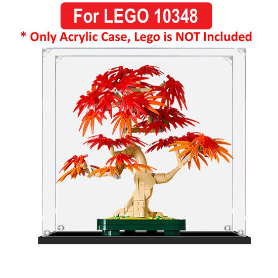 Picture of Acrylic Display Case for LEGO 10348 Icons Botanicals Japanese Red Maple Bonsai Tree Figure Storage Box Dust Proof Glue Free