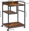 Picture of Mobile Printer Stand with Wheels Table Paper Shredder Stand Rack
