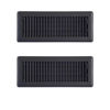 Picture of 2PACK 10cm x 30cm Black Metal Louvered Floor Vent Register