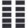 Picture of 10PACK 10cm x 30cm Black Metal Louvered Floor Vent Register