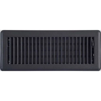 Picture of 20PACK 10cm x 30cm Black Metal Louvered Floor Vent Register