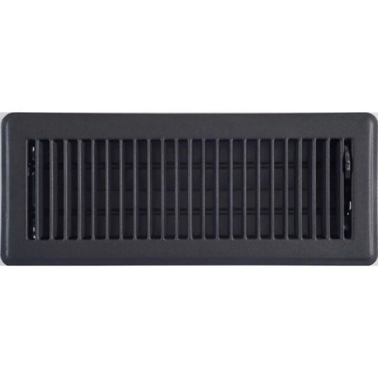 Picture of 20PACK 10cm x 30cm Black Metal Louvered Floor Vent Register