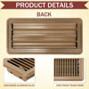 Picture of 10PACK 10cm x 30cm Beige Metal Louvered Floor Vent Register