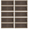 Picture of 10PACK 10cm x 30cm Beige Metal Louvered Floor Vent Register