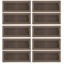 Picture of 10PACK 10cm x 30cm Beige Metal Louvered Floor Vent Register