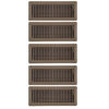 Picture of 5PACK 10cm x 30cm Beige Metal Louvered Floor Vent Register