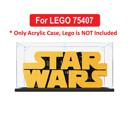 Picture of Acrylic Display Case for LEGO 75407 Star Wars Brick-Built Star Wars Logo Figure Storage Box Dust Proof Glue Free
