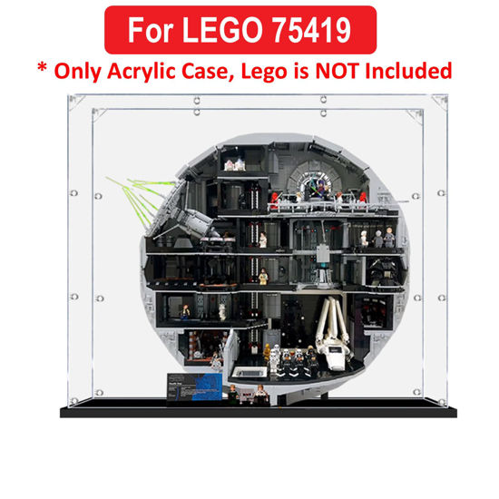 Picture of Acrylic Display Case for LEGO 75419 Star Wars Death Star Figure Storage Box Dust Proof Glue Free