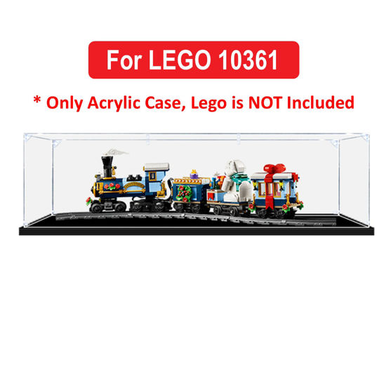 Picture of Acrylic Display Case for LEGO 10361 Icons Holiday Express Train Figure Storage Box Dust Proof Glue Free