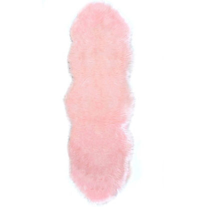 Picture of Faux  Pink Sheepskin shape Rug Home Idea Fluffy
