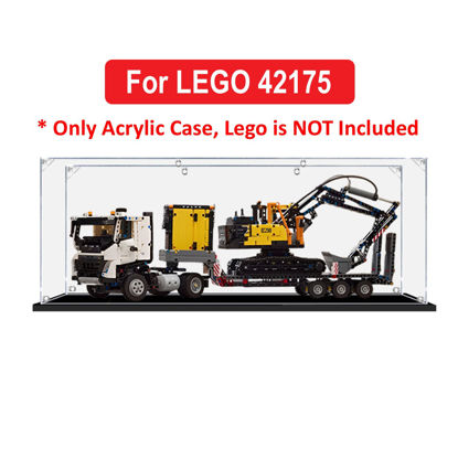 Picture of Acrylic Display Case for LEGO 42175 Technic Volvo FMX Truck & EC230 Excavator Figure Storage Box Dust Proof Glue Free