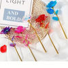 Picture of 12pcs Gold-Plated Foil Rose Artificial Flowers Wedding Decoration Faux Flowers Mix Colors