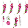 Picture of 12pcs Artificial Bougainvillea Flowers Silk Floral Stems Hanging Bougainvillea Vines for Wedding & Home Decoration, Table and Vase Decor