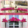 Picture of 12pcs Artificial Bougainvillea Flowers Silk Floral Stems Hanging Bougainvillea Vines for Wedding & Home Decoration, Table and Vase Decor