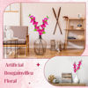 Picture of 12pcs Artificial Bougainvillea Flowers Silk Floral Stems Hanging Bougainvillea Vines for Wedding & Home Decoration, Table and Vase Decor