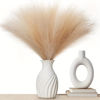 Picture of 12pcs Pink/Brown White Pampas Grass Decor 55cm Fluffy Faux Artificial Plants for Home Wedding Living Room Wall Party Decoration